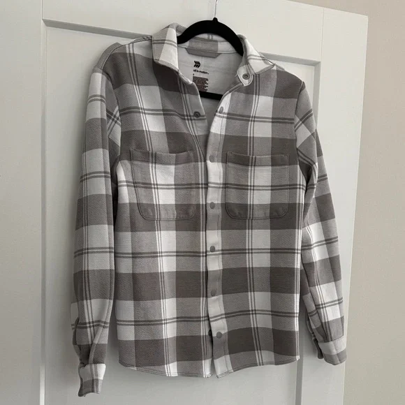 All in Motion Gray and White Plaid Men's Shirt - Picture 3 of 3